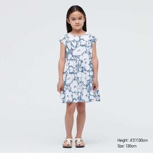 Uniqlo x Marimekko cotton A line floral dress 9-10 yr